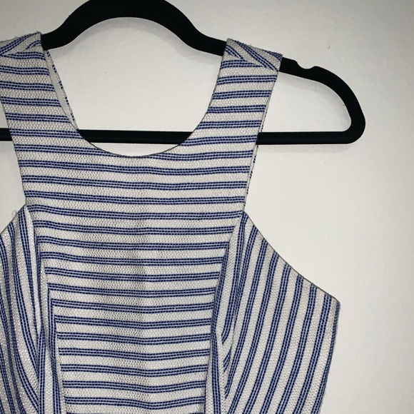 BCBGeneration Size 2 dress white and blue stripe - Picture 2 of 8